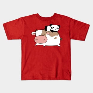 Cow and Little Panda Kids T-Shirt